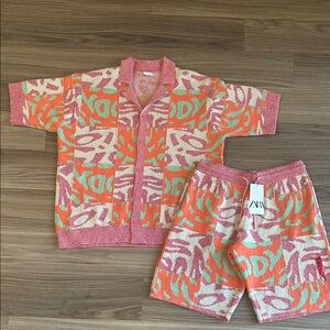 Zara Mens Colorful Summer Knit Short Set sold separately 🔥🔥🔥